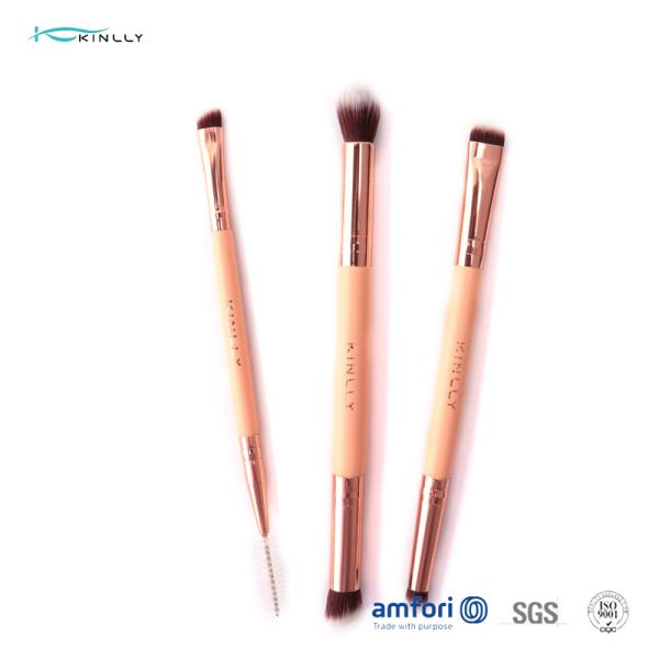 Dobles cara 6 pedazos viajan sistema de cepillo del maquillaje del tamaño con el pelo de Synethetic