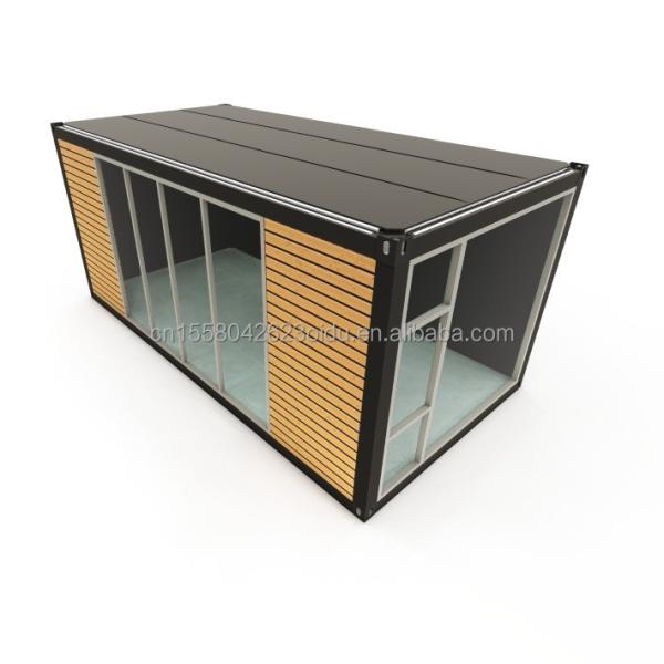 Chambres préfabriquées de conteneurs de 20 pieds 40 pieds Design moderne Chambres préfabriquées de couleur en bois pour couples Familles Hôtels en plein air