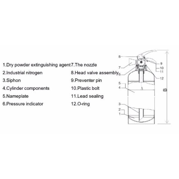 10 Kg DCP Type Fire Extinguisher Red Cylinder Multipurpose