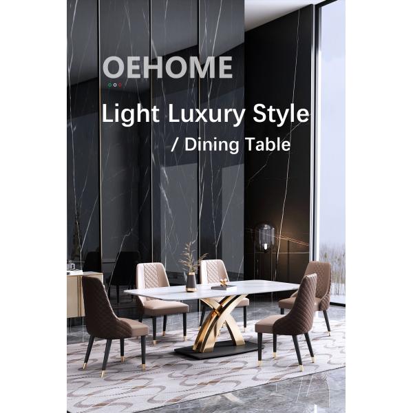 OEM Black Dining Table Marble Onyx Modern Furniture