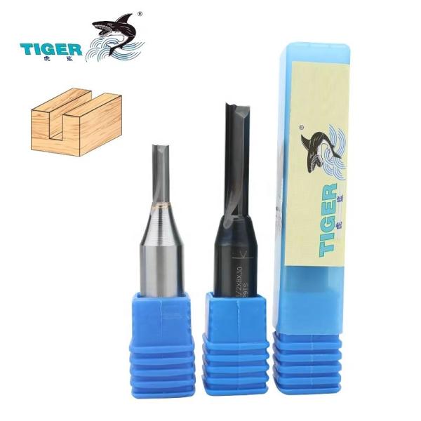 Three Blade 55HRC Tiger Bit Cnc Router Bit Straight Blade Woodworking Milling Cutter