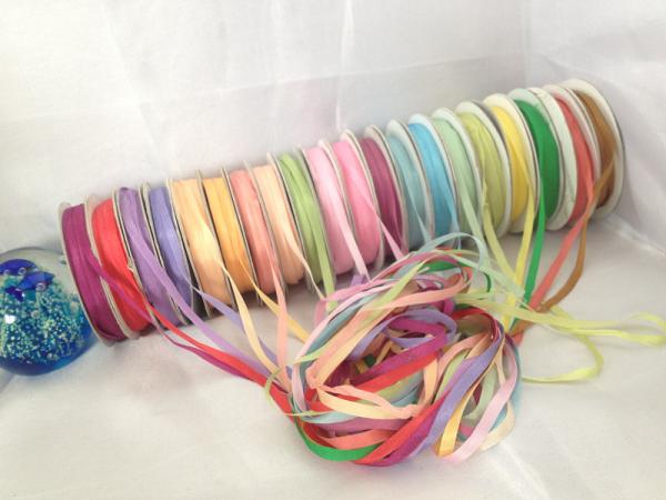 100% pure silk embroidery ribbon,4mm silk ribbon,solid color slik satin ribbon polyester satin ribbon decoration