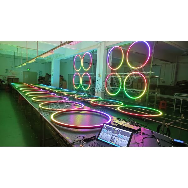 DMX512 Control RGB RGBW Pixel LED Ring Light for Outdoor Events Decoration