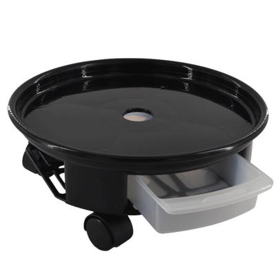 30kg Dia 19cm PP Resin Flower Potted Plant Mover Dolly On Wheels