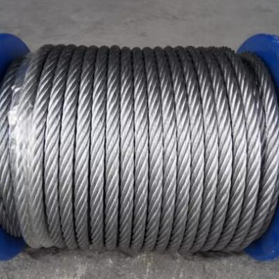 24mm Marine Deck Cranes 6x19 Steel Core High Carbon Galvanized Wire Rope