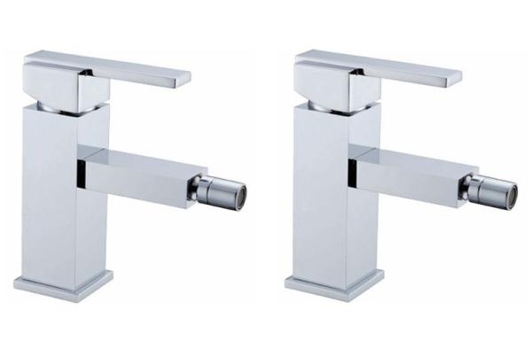 Brass Chrome Single Hole Bathroom Sink Faucet / Single Lever Deck Mounted Brass Bidet Taps