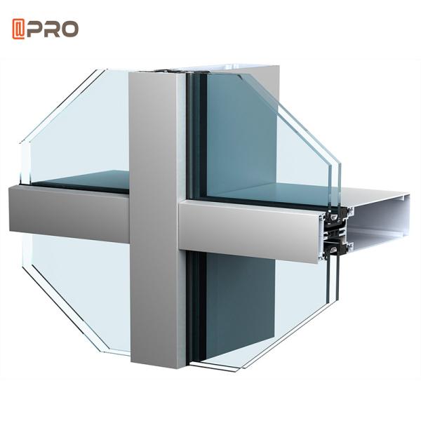 heatproof Extrusion Aluminum Curtainwall Systems exterior Office Building Wall