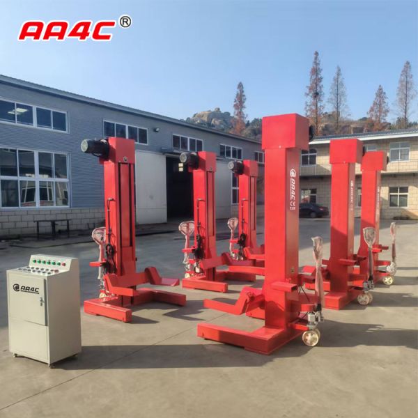 AA4C 45T 7.5T/column x 6 columns bus &truck lift heavy duty vehicle lift combined parking lift Mechanical(Screw-up)