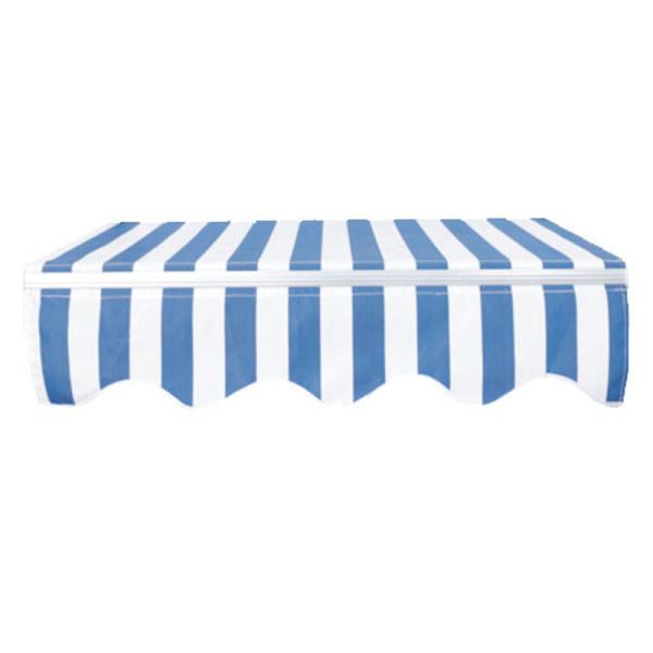 Rust Resistant Retractable Arm Awning 6x 8 With Baked White Paint Curved Arm