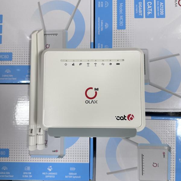 OLAX MC80 Tablets Compatible 4G 5G lte WiFi Tracker Router with CAT6 Ethernet Support