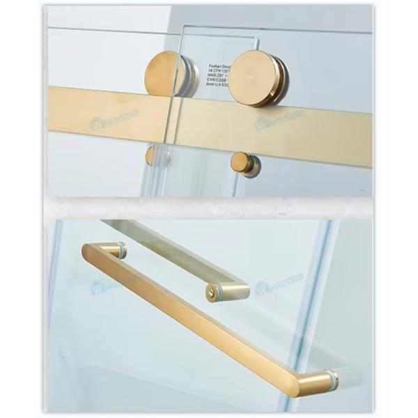 Waterproof Glass Sliding Door Fittings Scratch Resistant Shower Door Runners