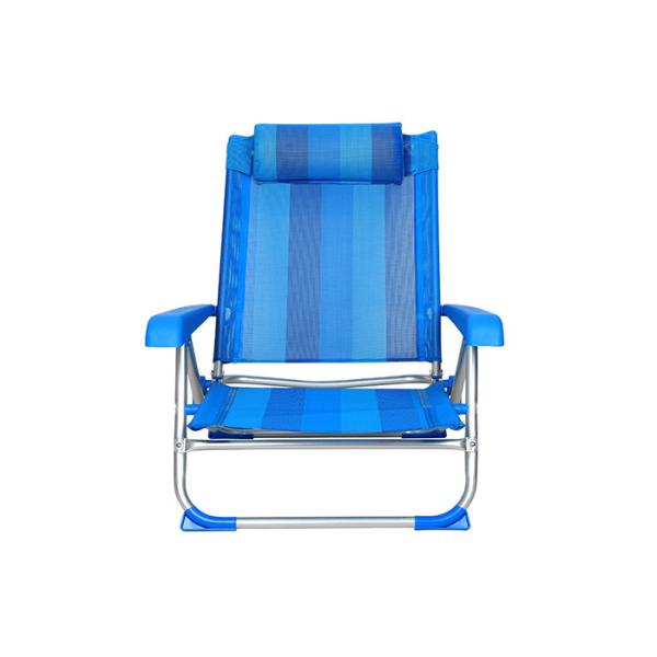 Outdoor Steel Textilene Recliner Garden Chairs Backpack Beach Sand Chair