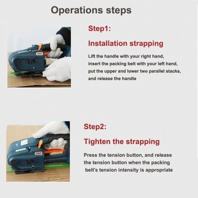 Manual 260mm/s Handheld Strapping Machine 0.4-1.0mm Polypropylene Strap Sealing