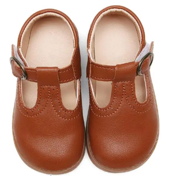 Customized Girl's Classic Mary Jane Toddler Girls School Uniform Flat Dress Shoes  College Style Dress Shoes