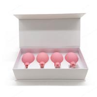 Glass Facial Cupping Set- 4pcs Silicone Vacuum Suction Face Massage Cups Anti Cellulite Lymphatic Therapy Sets for Eyes