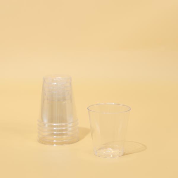 Durabilidade 60ml copos de plástico PS redondo para bebidas quentes e frias com logotipo personalizado