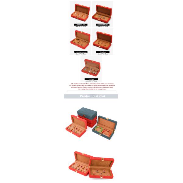 Boîte de bijoux en cuir en microfibre orange personnalisée pour bracelet et anneau de Stud 19.5*11*5cm