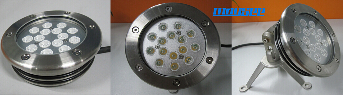Высокая яркость RGB LED Встраиваемые погружные пруд Свет Подводный