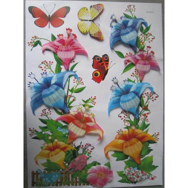 Colorful PVC / Vinyl / Paper 3263 Butterfly PVC 3d Wall Decoration Stickers