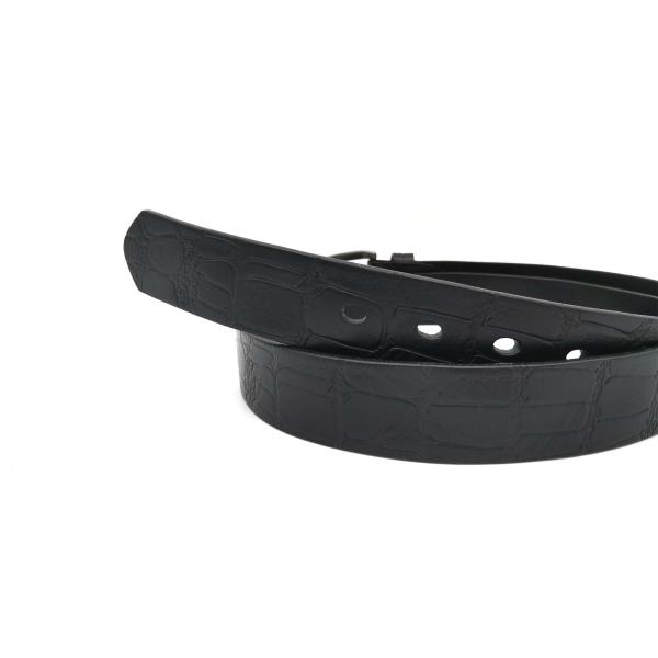 Antiwear Ladies Black Leather Belt , Multiscene Full Grain Cowhide Belt