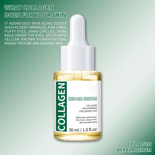 Collagen Face Serum Moisturizing Soothing Skin Firming Serum Transparent Essence