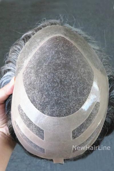 Longueur Système de cheveux personnalisé Base de dentelle Cheveux personnalisés Toupee Noir