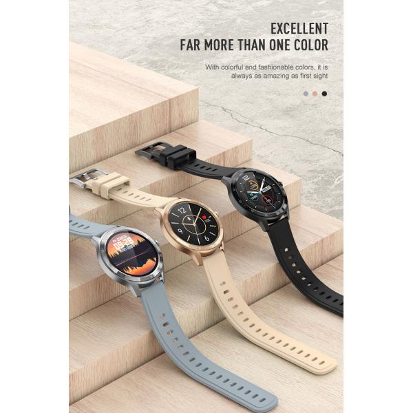 Круг Smartwatch IP67 звонка BT5.0 1.28in водоустойчивый Bluetooth серый