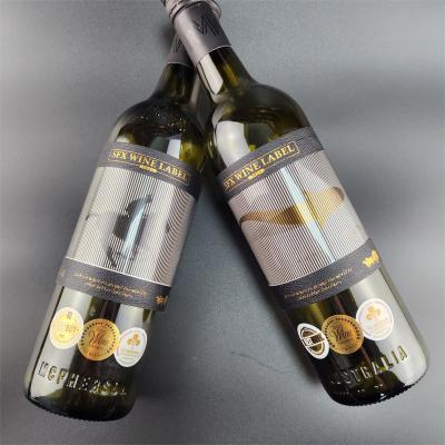 Holographic Dynamic Wine Custom Sticky Labels Printing Business Sticky Labels ODM