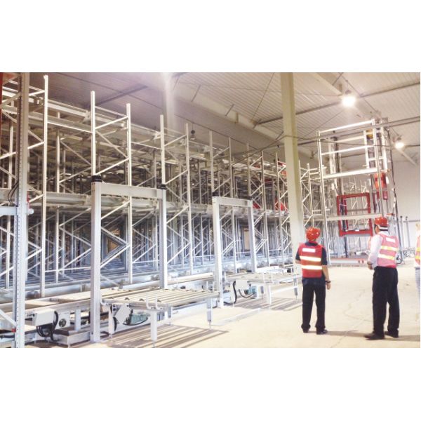 Two Way Radio Shuttle Cart And Carrier ASRS Automatic Storage And Retrieval System  Pallet Runner Rack System