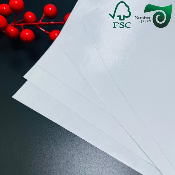 FSC 100 gm 120 gm Papier kraft blanc naturel 1200 mm Largeur pour les sacs d'épicerie