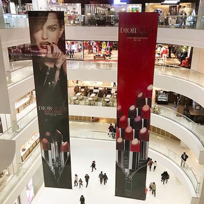 Inkjet Printing Promotion Fabric Hanging Banners For Makeup Products