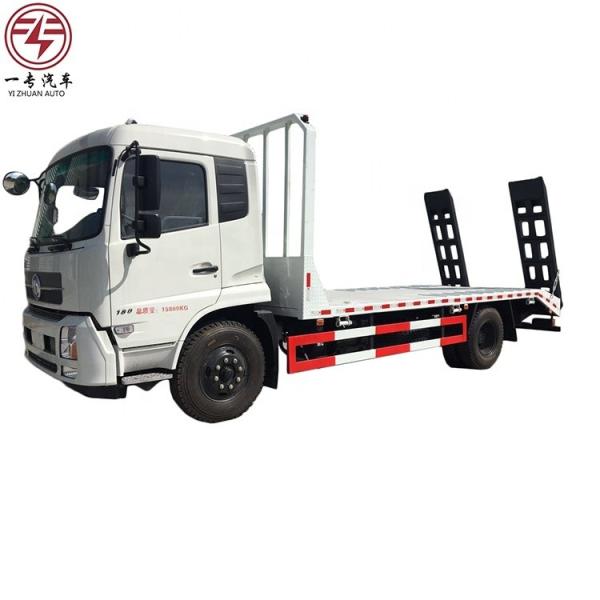 4x2/6x2/6x4/8x4/8x6/4x4/6x6 Caminhão Dongfeng de cama plana para demandas de entrega de escavadeiras