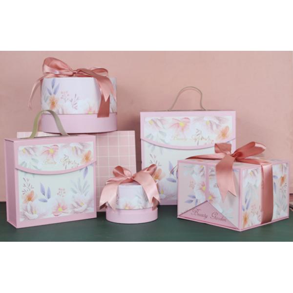 New Creative Pink Flower Candy Boxes Wedding Party Gifts Box Paper Chocolate Boxes Package