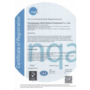 ZHANGJIAGANG MEDI MEDICAL EQUIPMENT CO., LTD. Сертификации