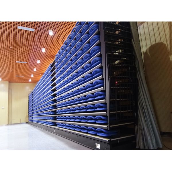 Durable Rust-Resistant Adjustable Retractable Bleachers for Multi-Purpose Sports Venues