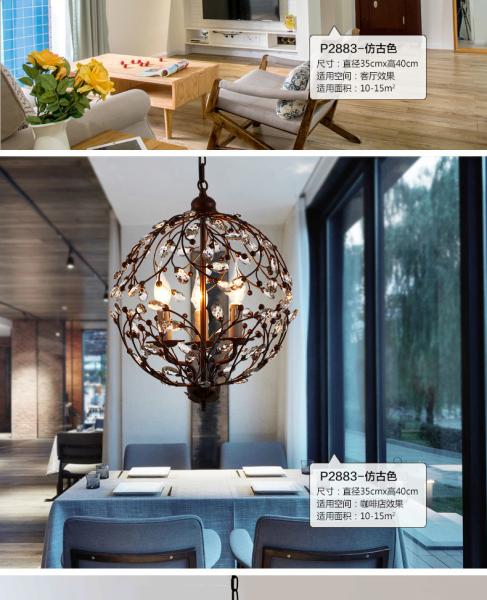 K9 Crystal Pendant Lights Hanging Lamps spherical Tree Leaf floral chandelier(WH-CI-120)