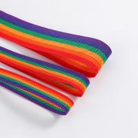 2cm 5cm Rainbow Webbing 0,5mm Espessura Polypropylene Webbing tecido