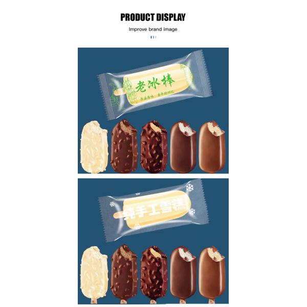 Прозрачный пакет одноразовой пластиковой упаковки для мороженого