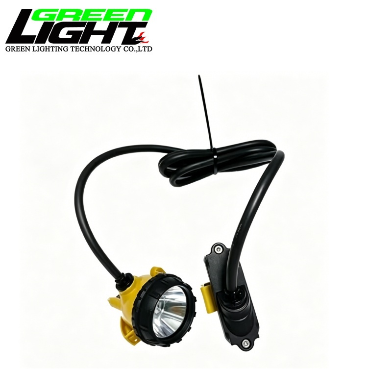 25000Lux Mining Headlamp IP68 Waterproof Explosion-proof Corded Cap Lamp for Underground Coal Mining 13.6Ah LG Battery
