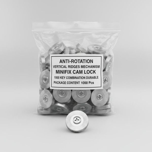 Anti rotation Vertical Ridges Friction Mechanism Minifix Cam Lock 1 X Cam Lock Package Content 1000 Key Combination Durable