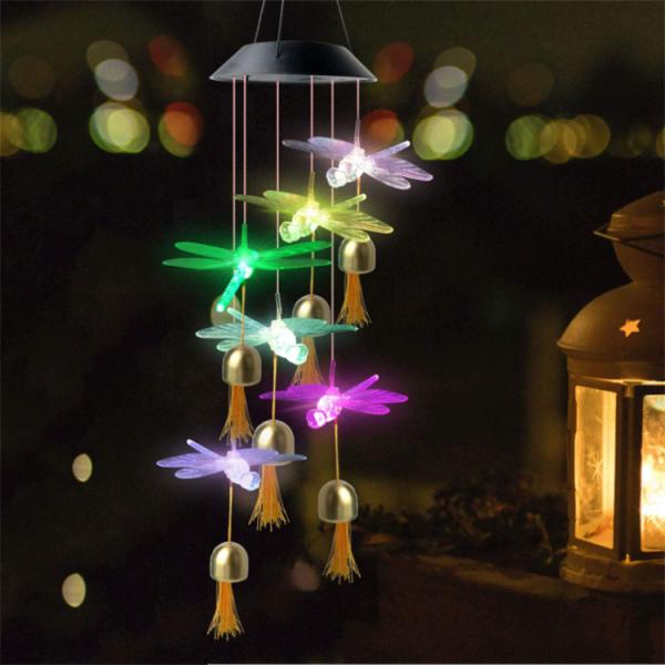Garden Wind Bell Lamp Solar Wind Chimes Light for Customizable Indoor Butterfly Decor