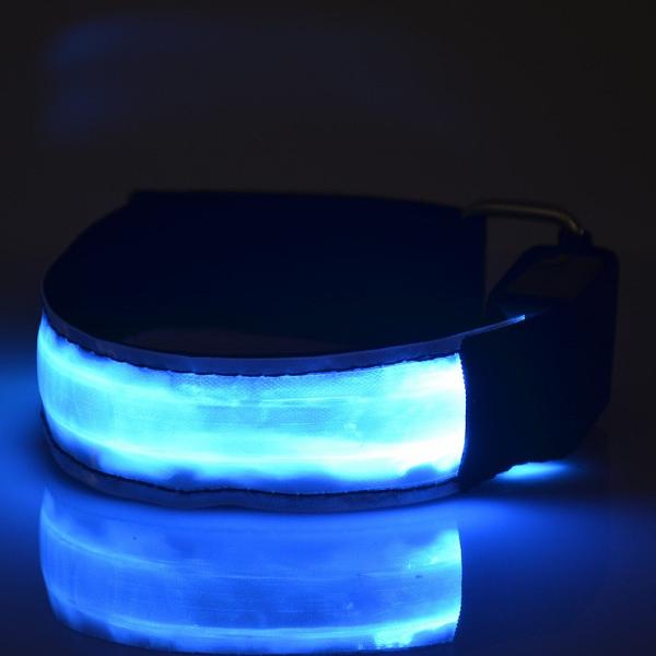 Custom Wrist Band Reflective Led Armband Slap Bracelet For Running Cycling, Biking, Walking,Wedding,Christmas party