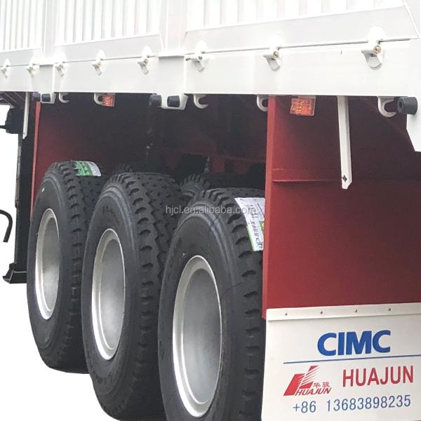 Transport coal cargo High Side Wall CIMC HUAJUN Cargo Trailer for Livestock Transport