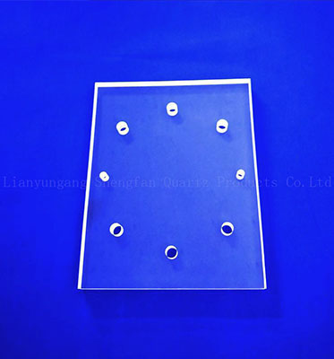 Прозрачная стеклянная пластина кварца с лазером полупроводника отверстия сверля 100мм