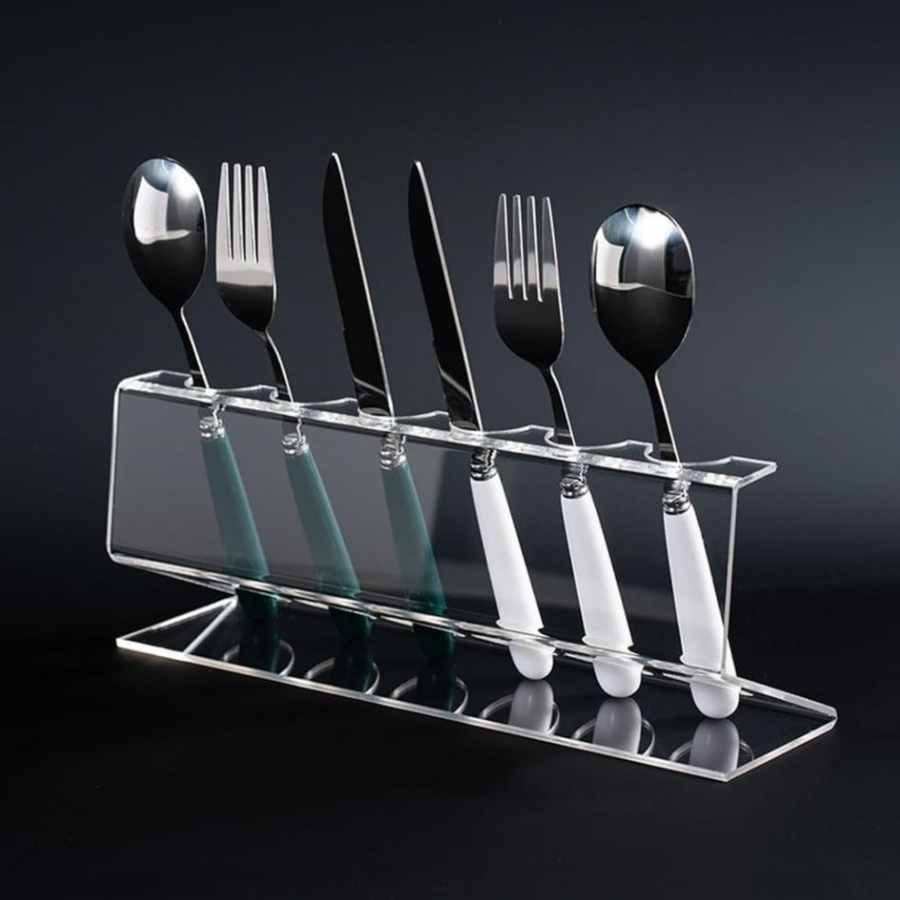 Knife Fork Spoon Acrylic Holder Display Elegant Cutlery Display Organizer