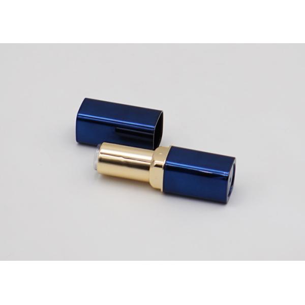 Поверхностное покрытие сияющей голубой пустой трубки губной помады горячее штемпелюя