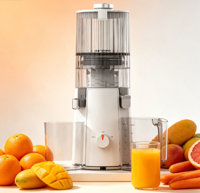 Fresh Smart HJ102A Weight Management Slow Masticating Juicer – 200W Low-Calorie Extractor with 135mm Wide Chute, 55 RPM Cold Press Technology for Natural Nutrient-Dense, Guilt-Free Nutrition