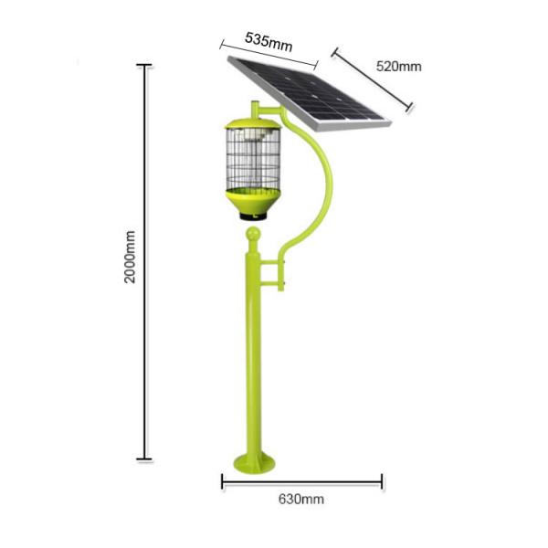 Solar Cylinder Mosquito Killer Lamp Outdoor Courtyard Waterproof Orchard Insect Killer Farm Fly Killer With Pole