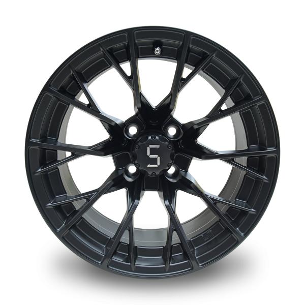 Shuran New 14'' Rims Matte Black Aluminum Golf Cart Wheel 14x7 Universal 4 Bolt Pattern