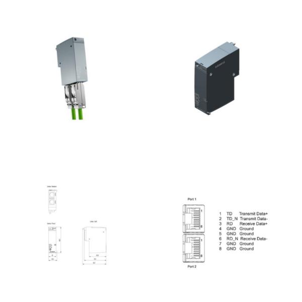 ET 200SP Bus adapter Communication interface Other MOUDLE 6ES71936AR000AA0 BA 2XRJ45